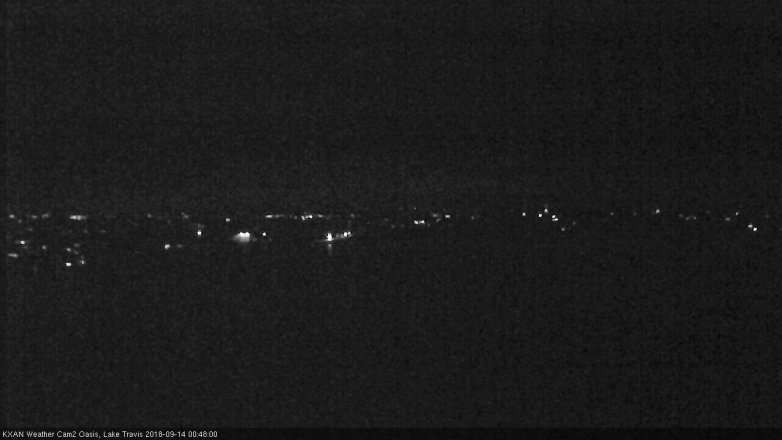 Lake Travis webcam, September 13, 2018 11:50 PM CT
