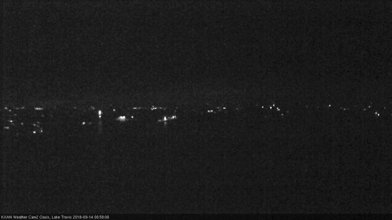Lake Travis webcam, September 13, 2018 12:00 AM CT