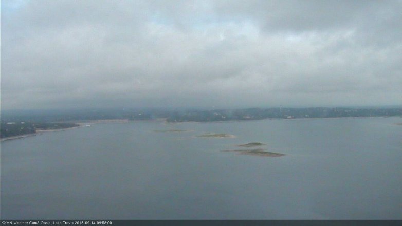 Lake Travis webcam, September 14, 2018 9:00 AM CT