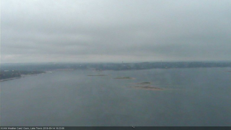 Lake Travis webcam, September 14, 2018 9:25 AM CT