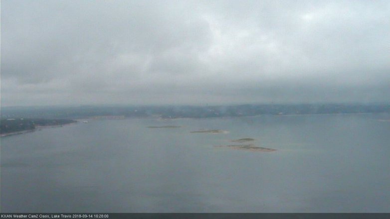 Lake Travis webcam, September 14, 2018 9:30 AM CT