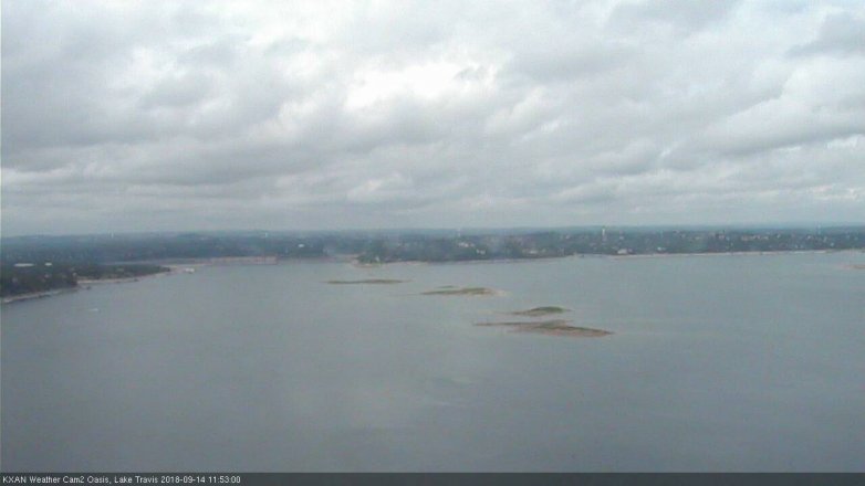 Lake Travis webcam, September 14, 2018 10:55 AM CT