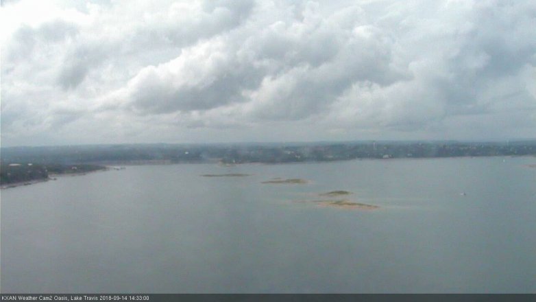 Lake Travis webcam, September 14, 2018 1:35 PM CT