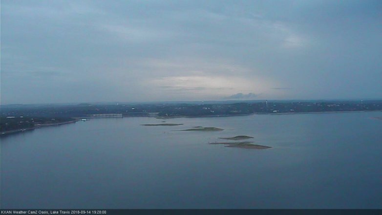 Lake Travis webcam, September 14, 2018 6:30 PM CT