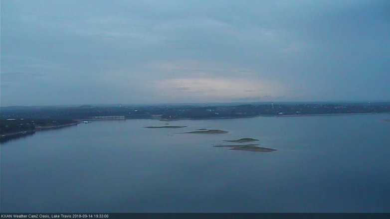 Lake Travis webcam, September 14, 2018 6:35 PM CT