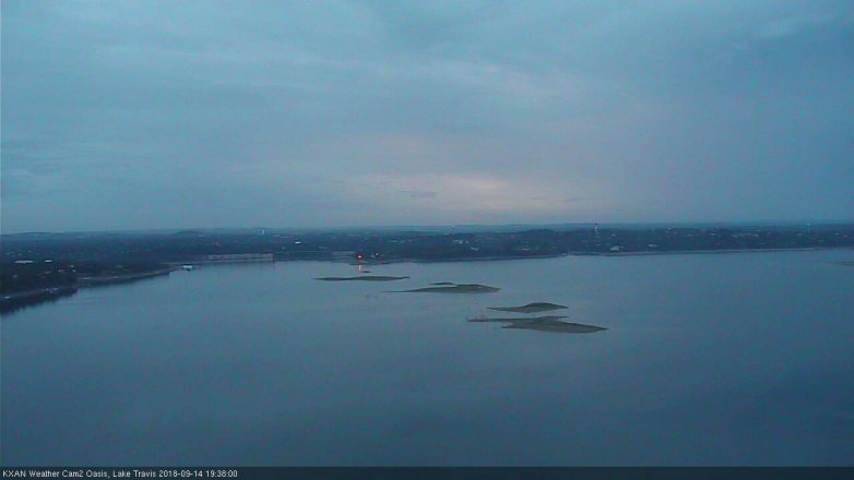 Lake Travis webcam, September 14, 2018 6:40 PM CT