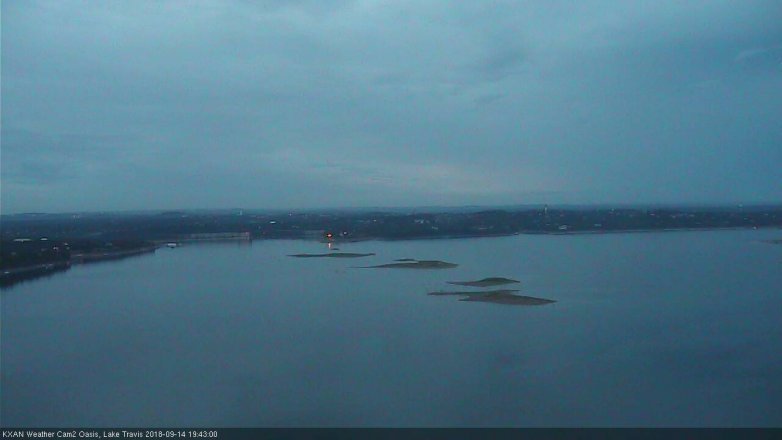 Lake Travis webcam, September 14, 2018 6:45 PM CT
