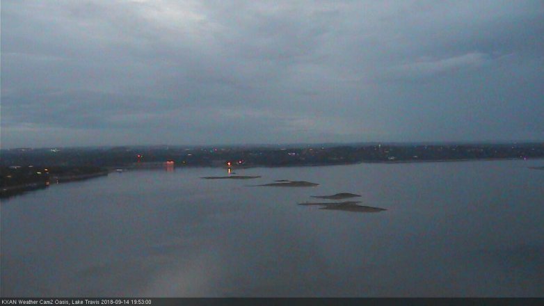 Lake Travis webcam, September 14, 2018 6:55 PM CT