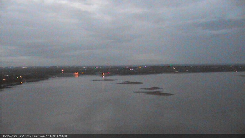 Lake Travis webcam, September 14, 2018 7:00 PM CT