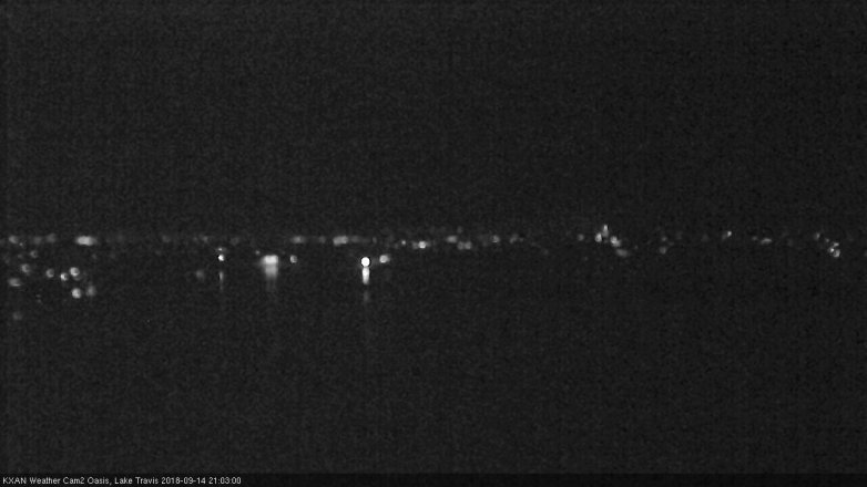 Lake Travis webcam, September 14, 2018 8:05 PM CT