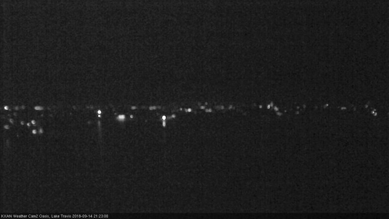 Lake Travis webcam, September 14, 2018 8:25 PM CT
