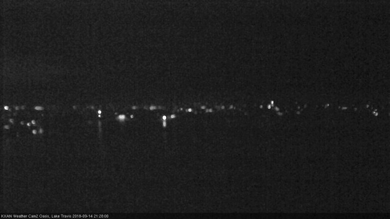 Lake Travis webcam, September 14, 2018 8:30 PM CT
