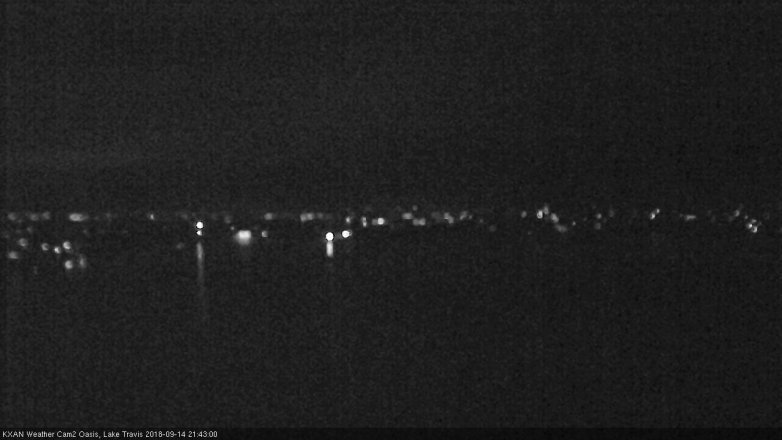 Lake Travis webcam, September 14, 2018 8:45 PM CT