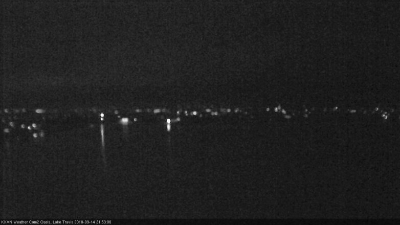 Lake Travis webcam, September 14, 2018 8:55 PM CT