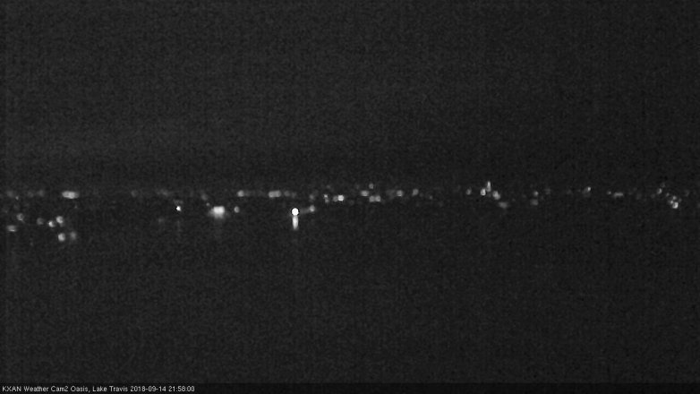 Lake Travis webcam, September 14, 2018 9:00 PM CT