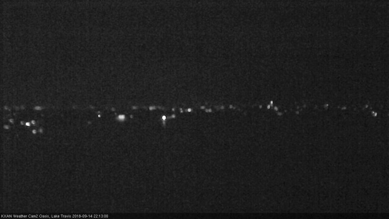 Lake Travis webcam, September 14, 2018 9:15 PM CT
