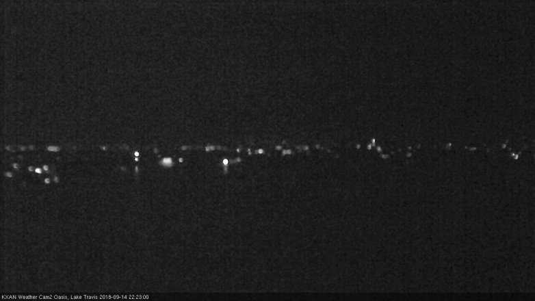 Lake Travis webcam, September 14, 2018 9:25 PM CT
