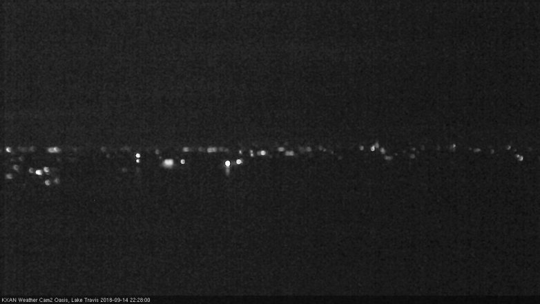 Lake Travis webcam, September 14, 2018 9:30 PM CT