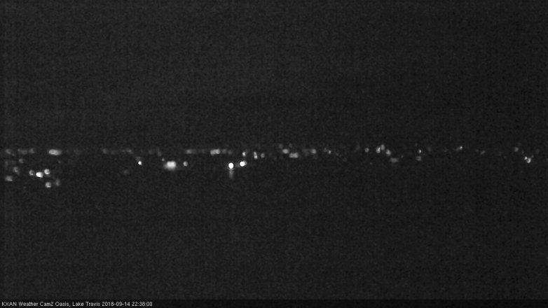Lake Travis webcam, September 14, 2018 9:40 PM CT