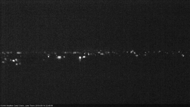 Lake Travis webcam, September 14, 2018 9:50 PM CT