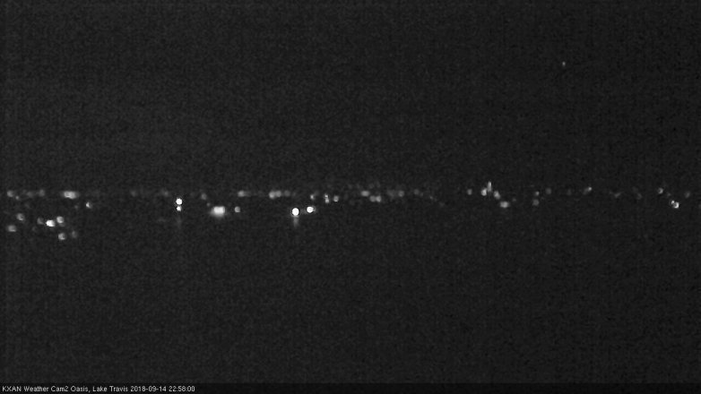 Lake Travis webcam, September 14, 2018 10:00 PM CT