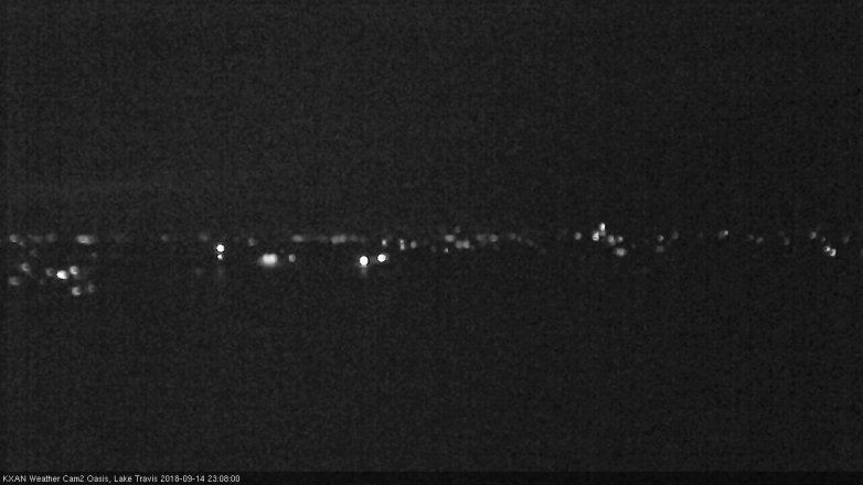 Lake Travis webcam, September 14, 2018 10:10 PM CT