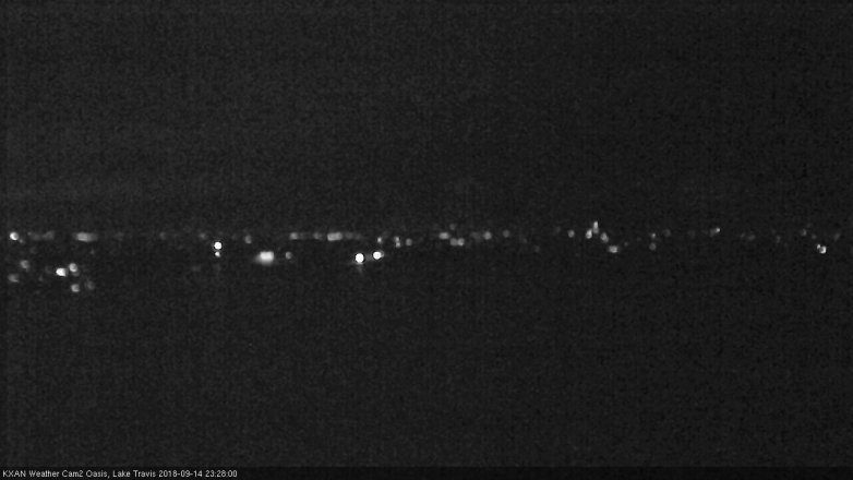 Lake Travis webcam, September 14, 2018 10:30 PM CT
