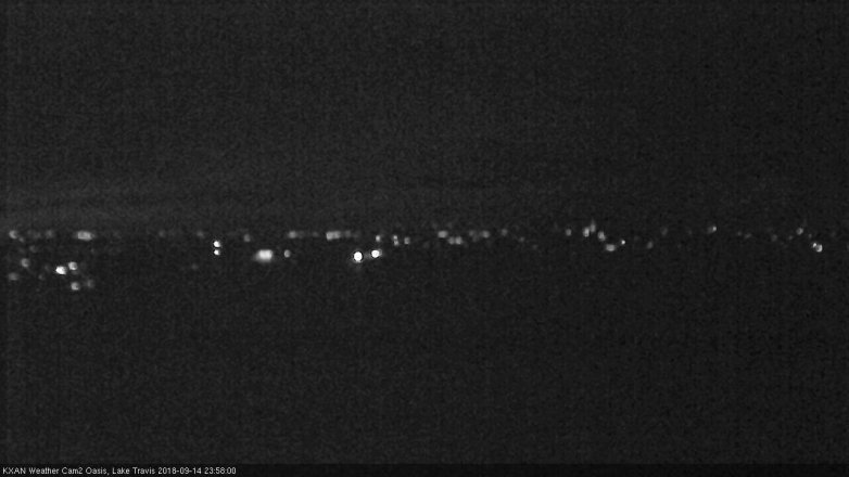 Lake Travis webcam, September 14, 2018 11:00 PM CT