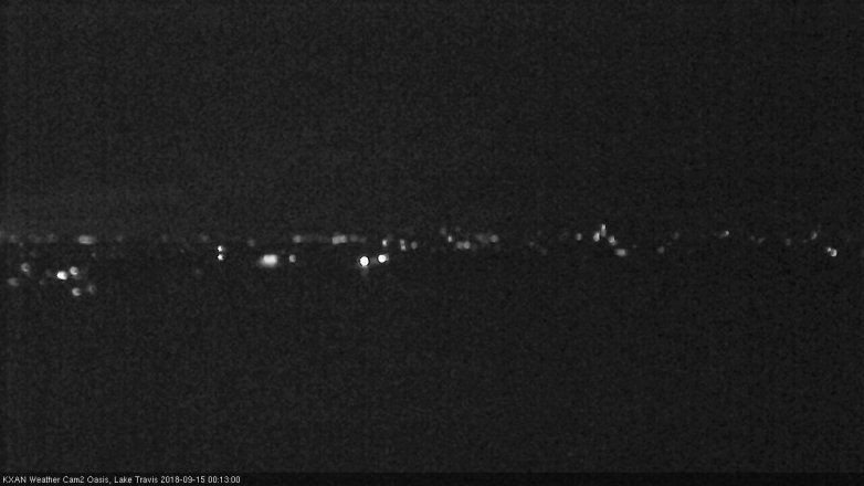 Lake Travis webcam, September 14, 2018 11:15 PM CT