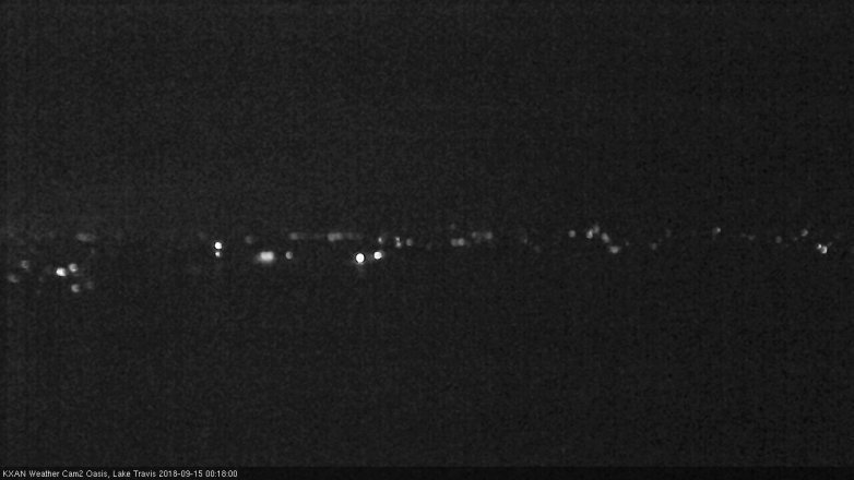 Lake Travis webcam, September 14, 2018 11:20 PM CT