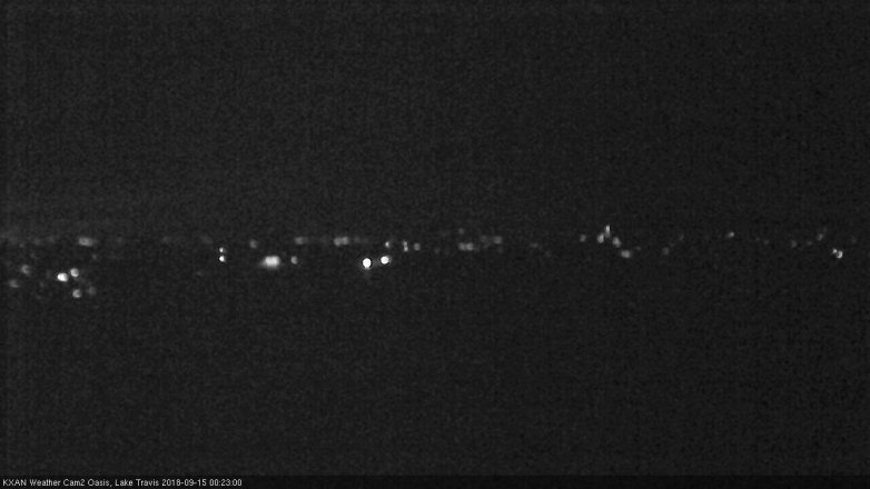 Lake Travis webcam, September 14, 2018 11:25 PM CT