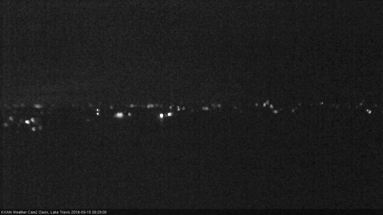 Lake Travis webcam, September 14, 2018 11:30 PM CT