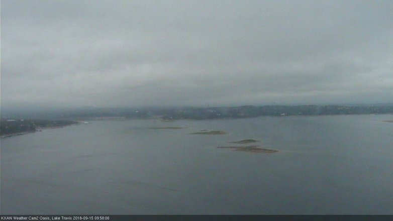 Lake Travis webcam, September 15, 2018 9:00 AM CT