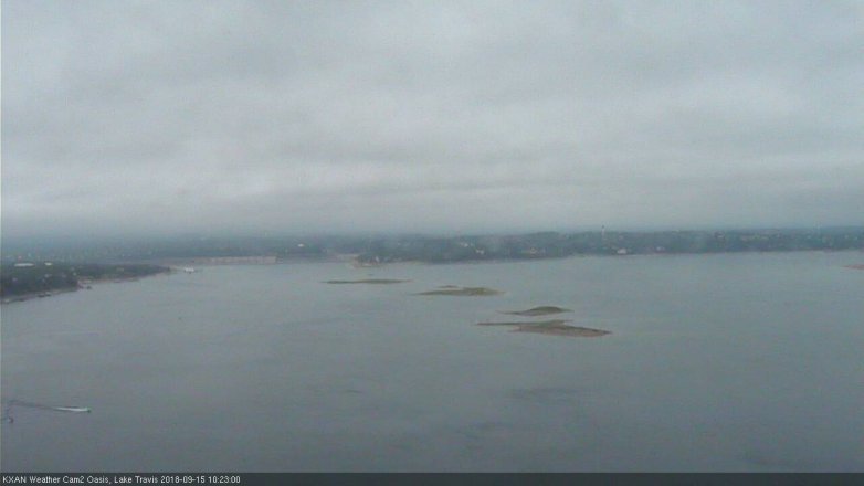 Lake Travis webcam, September 15, 2018 9:25 AM CT