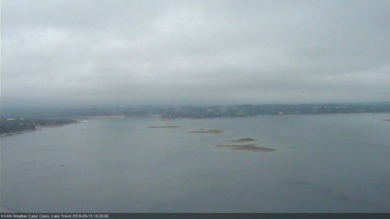 Lake Travis webcam, September 15, 2018 9:30 AM CT