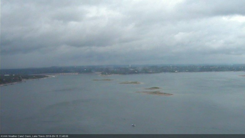 Lake Travis webcam, September 15, 2018 10:50 AM CT