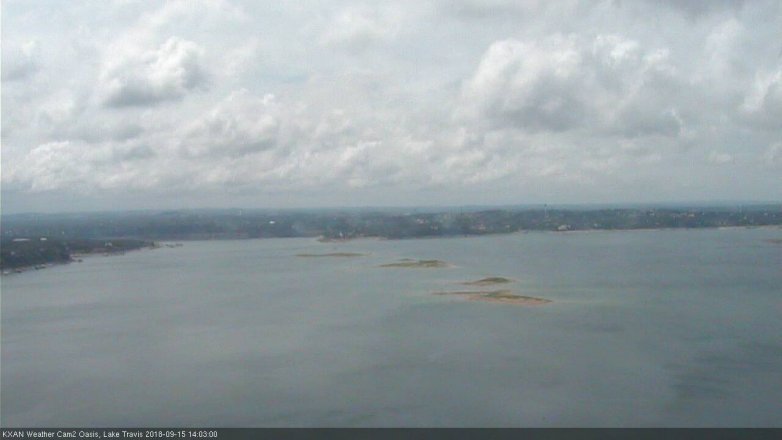 Lake Travis webcam, September 15, 2018 1:05 PM CT