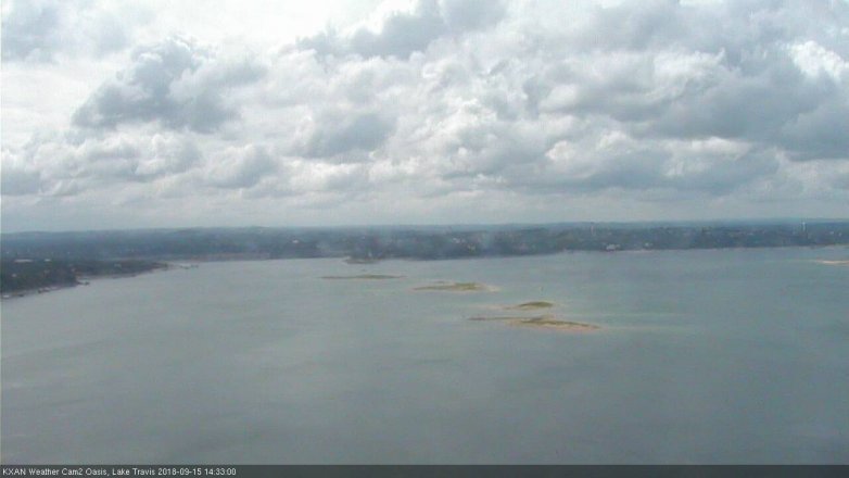 Lake Travis webcam, September 15, 2018 1:35 PM CT