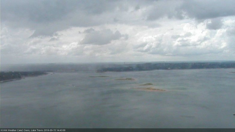 Lake Travis webcam, September 15, 2018 1:45 PM CT