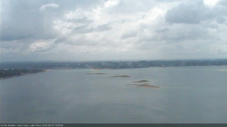 Lake Travis webcam, September 15, 2018 1:55 PM CT