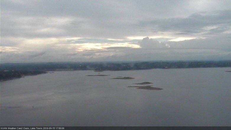 Lake Travis webcam, September 15, 2018 5:00 PM CT