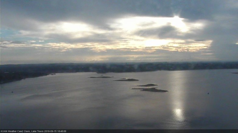 Lake Travis webcam, September 15, 2018 5:50 PM CT