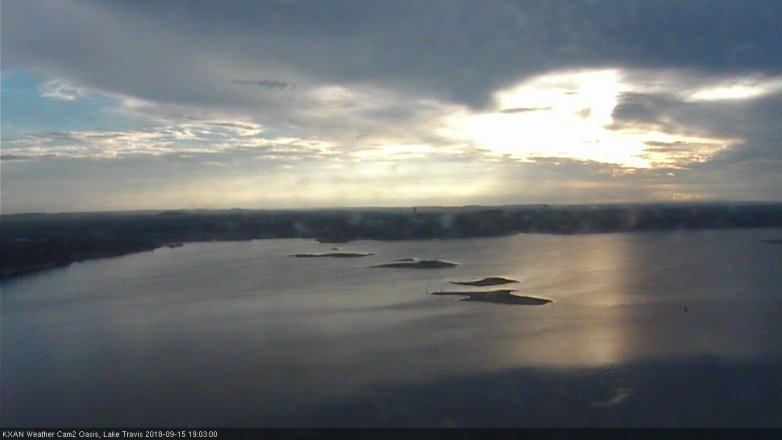 Lake Travis webcam, September 15, 2018 6:05 PM CT