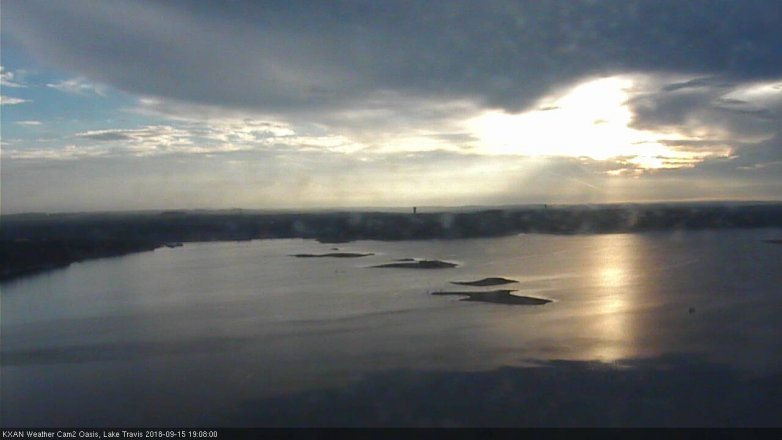 Lake Travis webcam, September 15, 2018 6:10 PM CT