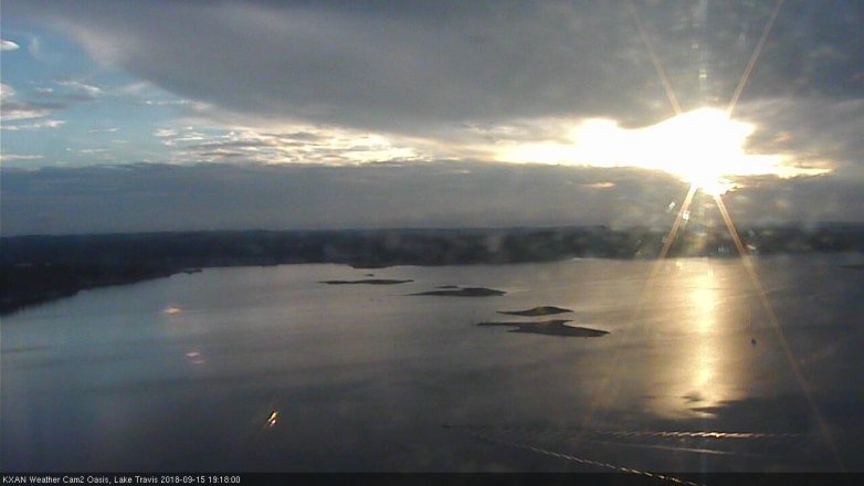 Lake Travis webcam, September 15, 2018 6:20 PM CT
