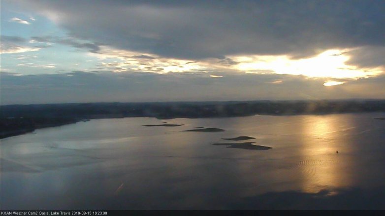 Lake Travis webcam, September 15, 2018 6:25 PM CT