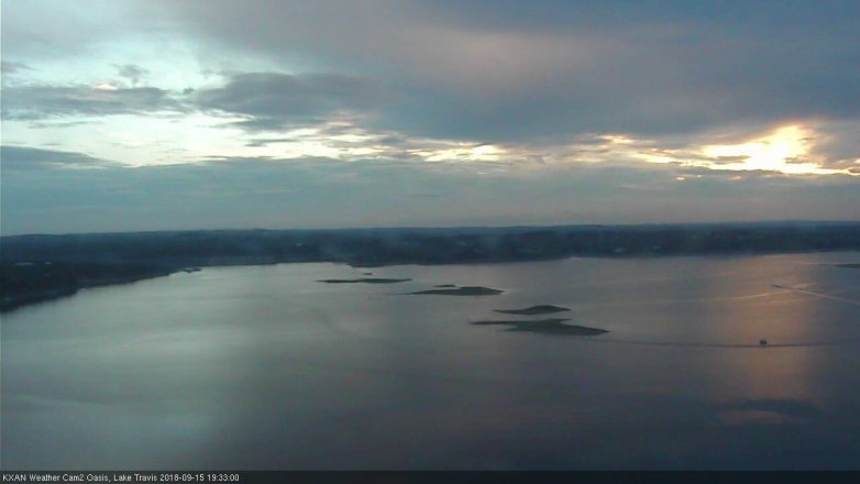 Lake Travis webcam, September 15, 2018 6:35 PM CT