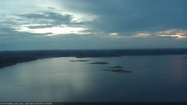 Lake Travis webcam, September 15, 2018 6:45 PM CT