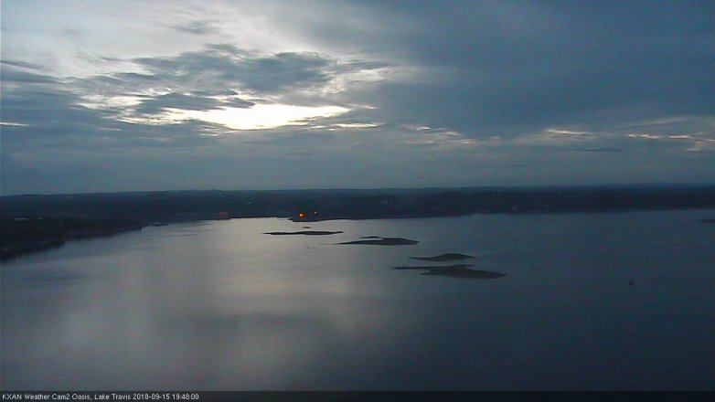 Lake Travis webcam, September 15, 2018 6:50 PM CT