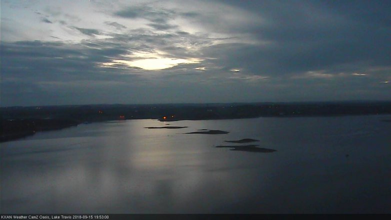 Lake Travis webcam, September 15, 2018 6:55 PM CT